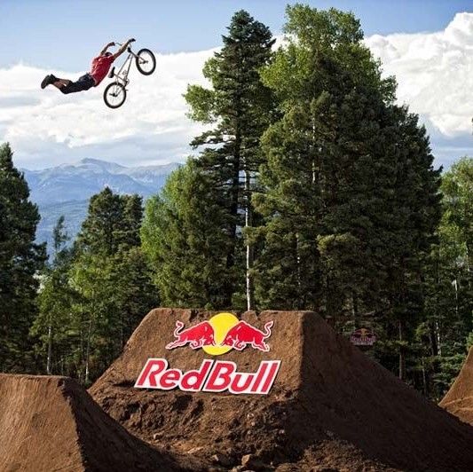 Mike "Hucker" Clark catches some big air on his bike