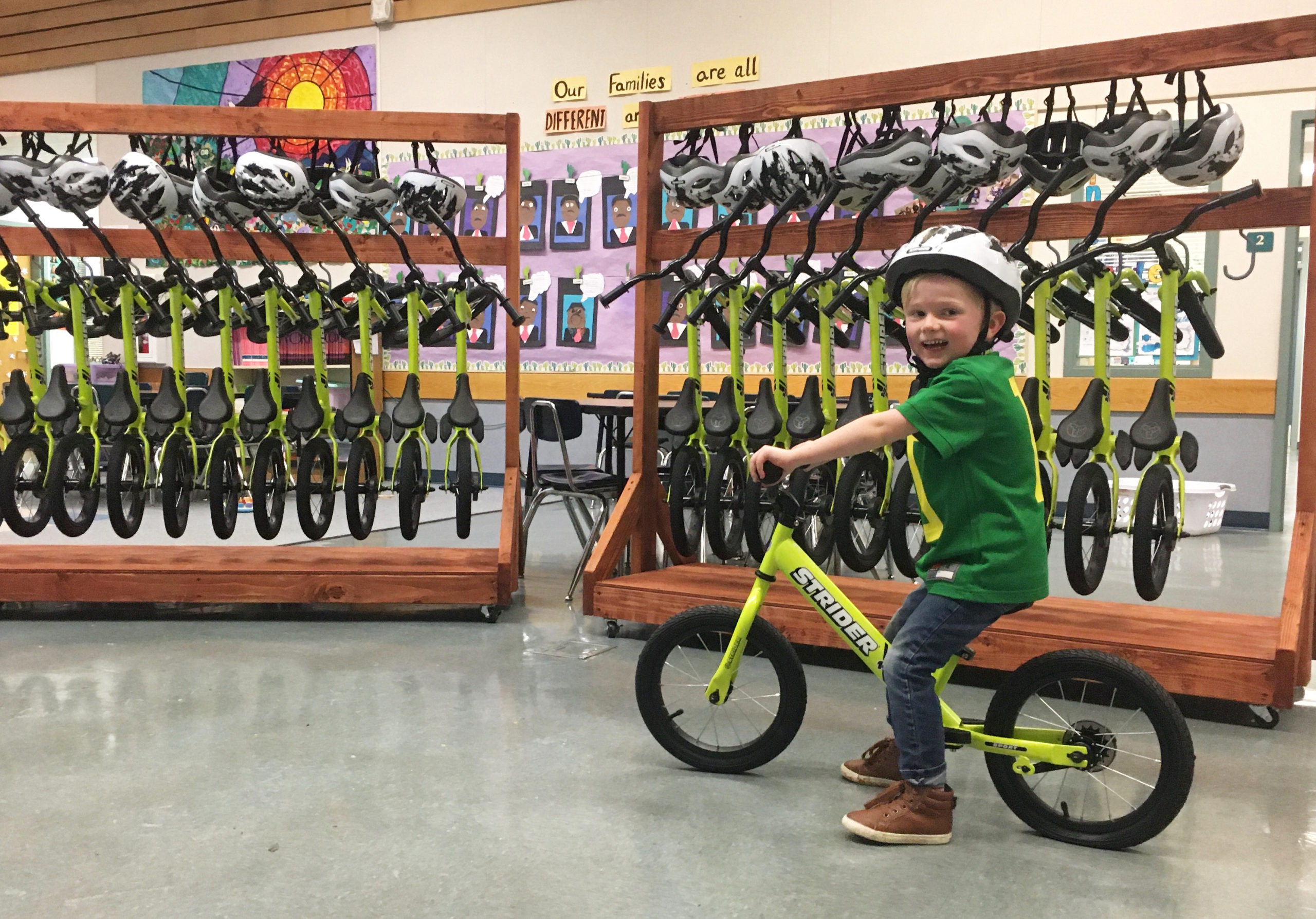 kids bike storage